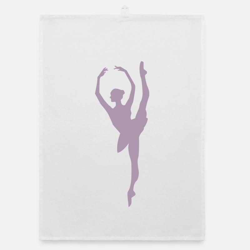 Silhouette de danseuse de ballet minimaliste Torchon bio