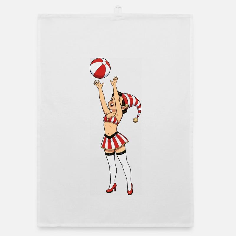 Leprechaun-Mädchen mit Ball Organic Geschirrtuch