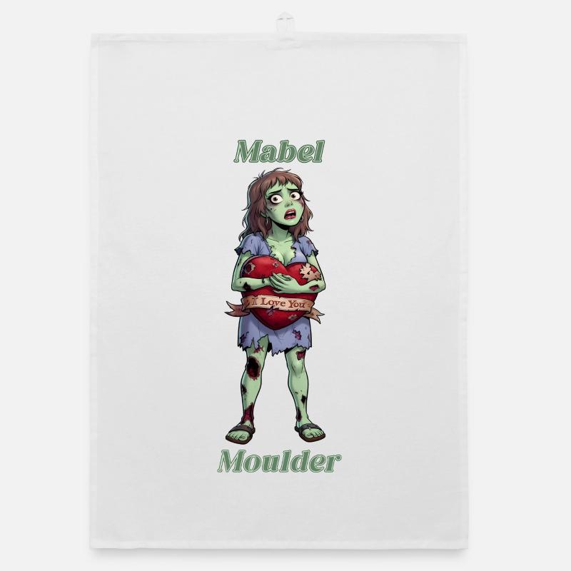 Zombie Herzensheldin Mabel Moulder Organic Geschirrtuch