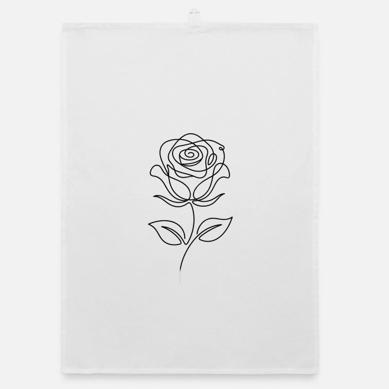 barely a rose Organic Geschirrtuch
