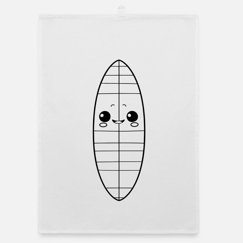 Surfboard Comic Look Organic dish towel