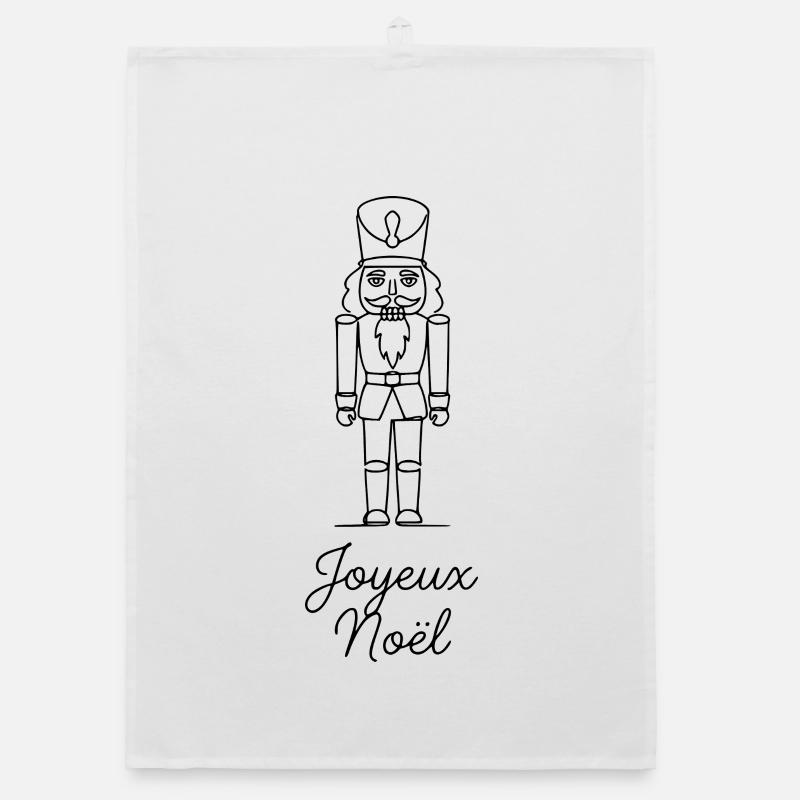 Joyeux Noel weihnachticher Nussknacker  Organic Geschirrtuch