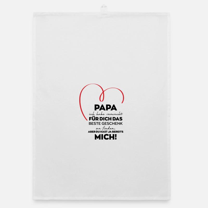 Papa lustiges Geschenk - Organic Geschirrtuch - Weiß