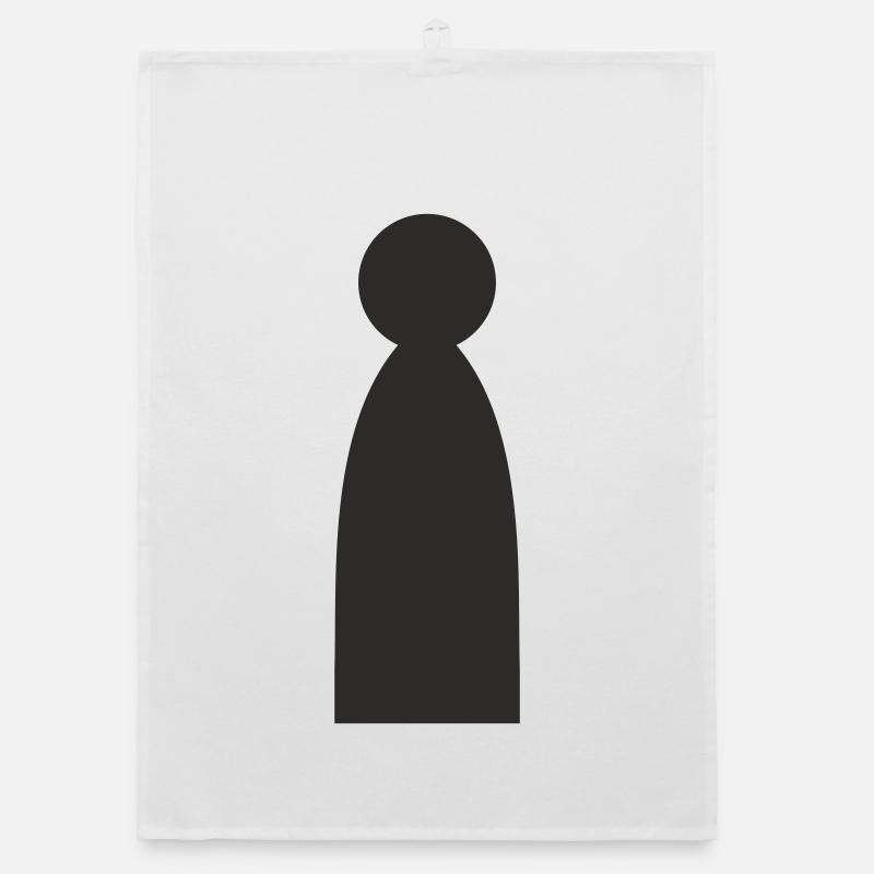 Minimalistische Figur Frau - Silhouette Organic Geschirrtuch