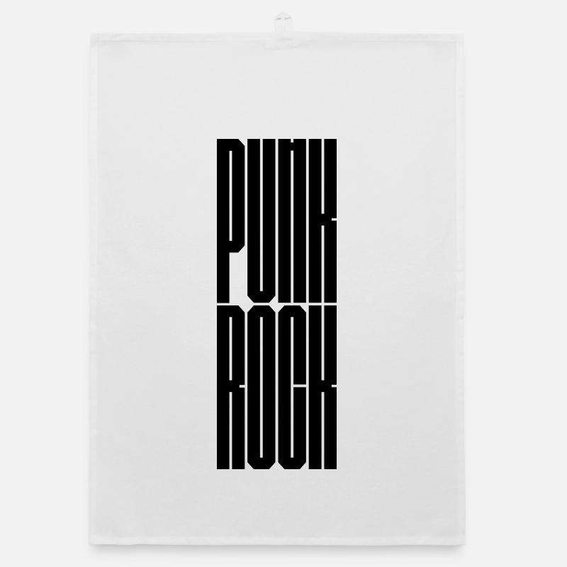 Punk Rock Bold Geometric Typography Organic dish towel