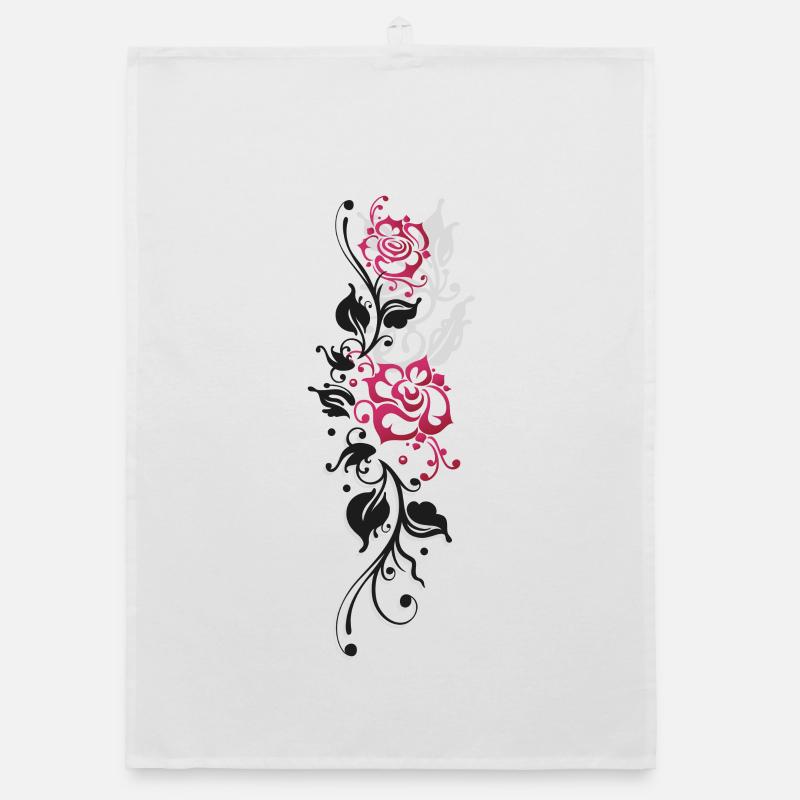 Roses Feuilles Rose Torchon bio