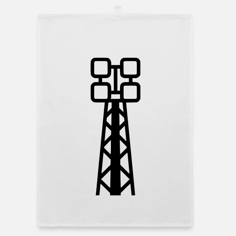 Floodlight Stadium Mast Soccer Vector Organic dish towel
