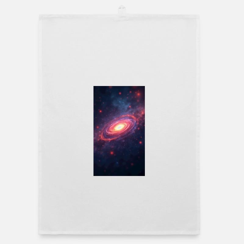 Core Galaxy Neon Spiral Organic dish towel