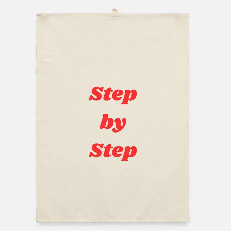 Step by step typography Organic dish towel