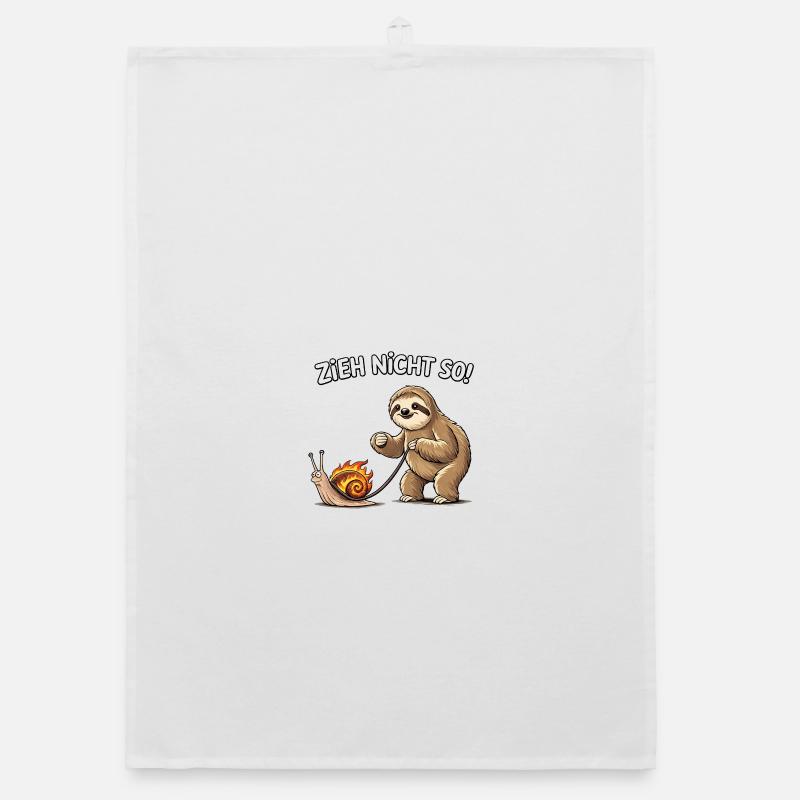 Lazy buddy pulls snail Organic dish towel