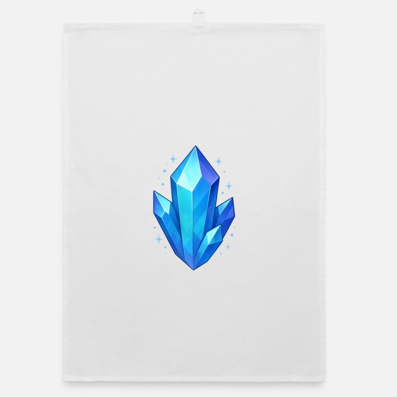 Blue Crystal Cluster Organic dish towel