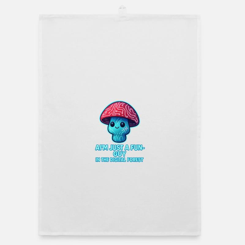 Fun Guy in the Digital Forest Organic Geschirrtuch