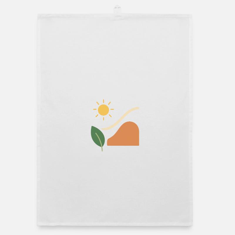 Stylized abstract nature Organic dish towel