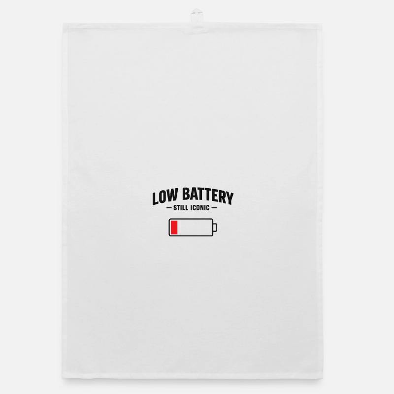 Low Battery Still Iconic Organic dish towel