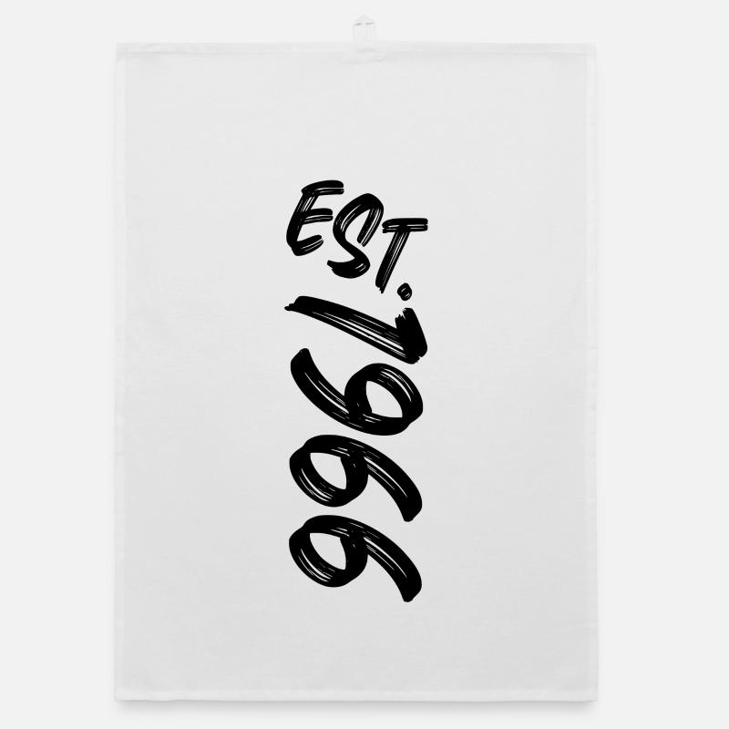 Est. 1966 - Established 1966 - Geburtstag Geschenk - Organic Geschirrtuch - Weiß