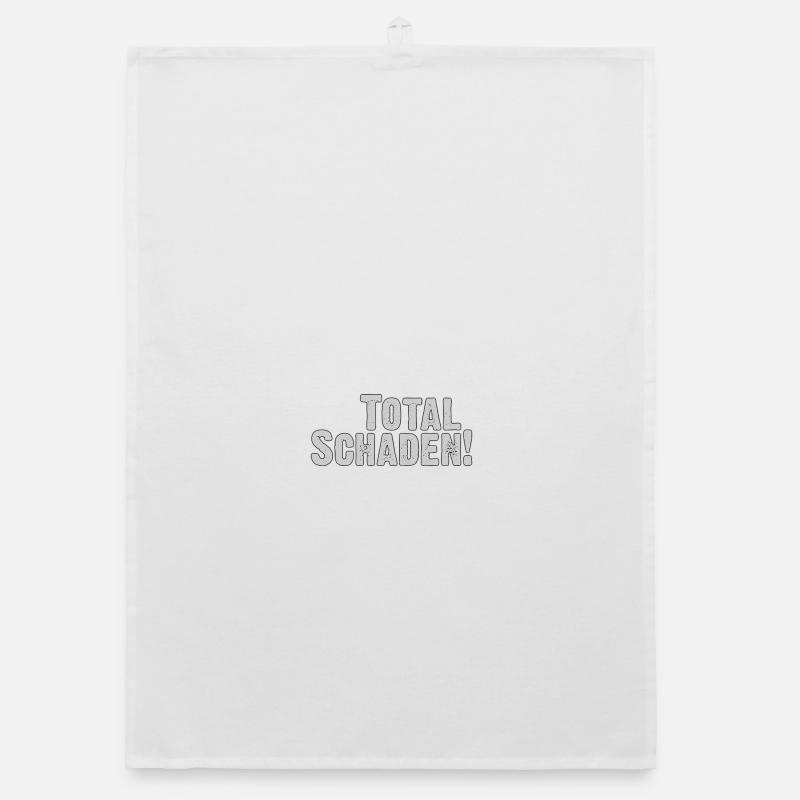Total Schaden! Distressed Text Organic Geschirrtuch