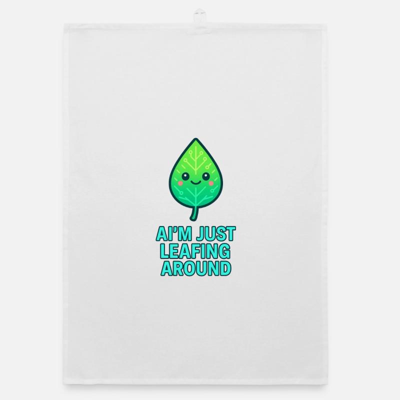 I'm just leafing around – Leaf design Organic dish towel
