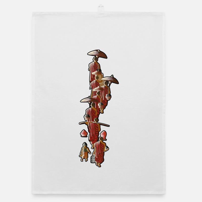 Umbrella Bearer Procession Organic dish towel