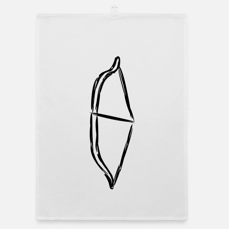 Bow Drawing Organic dish towel