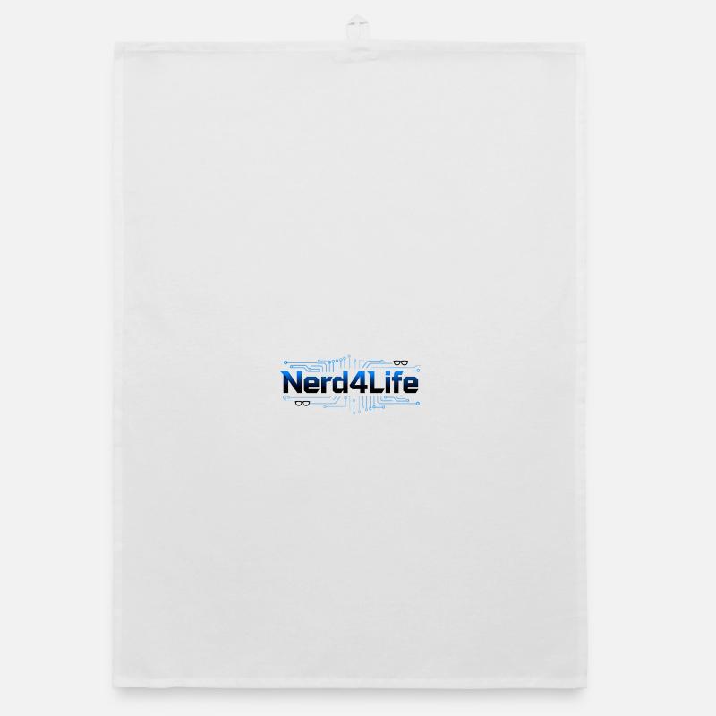 Nerd4Life Circuit Logo - Organic Geschirrtuch - Weiß