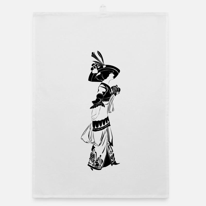 Victorian Elegance with floral pattern Organic dish towel