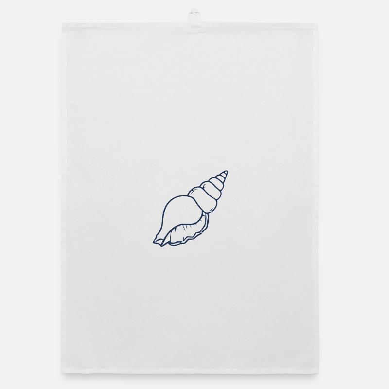 Esthétique Seashell Minimal Ocean Beach Design Torchon bio