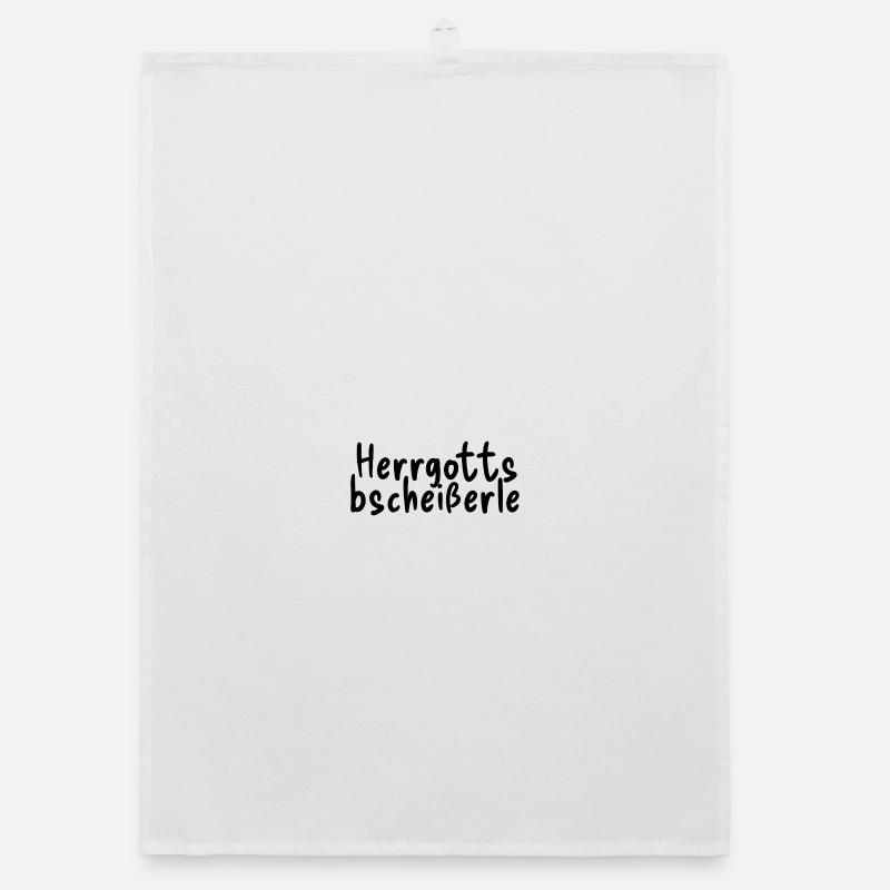 Herrgottsbscheißerle - Organic Geschirrtuch - Weiß