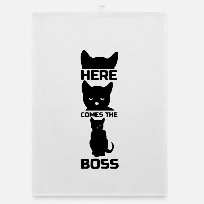 Here comes the Boss (Cat) Organic dish towel