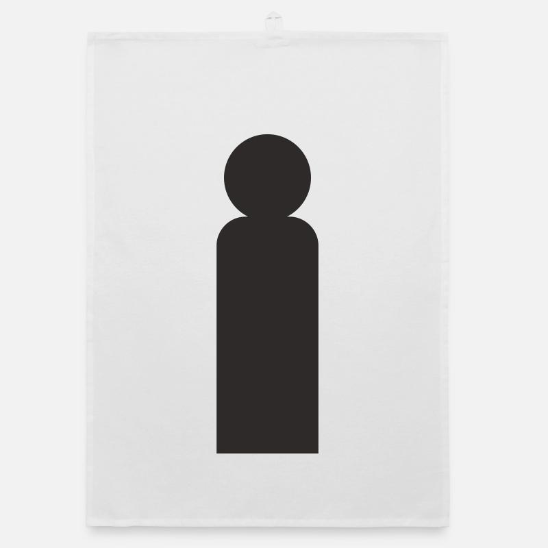 Minimalist Man Silhouette Organic dish towel