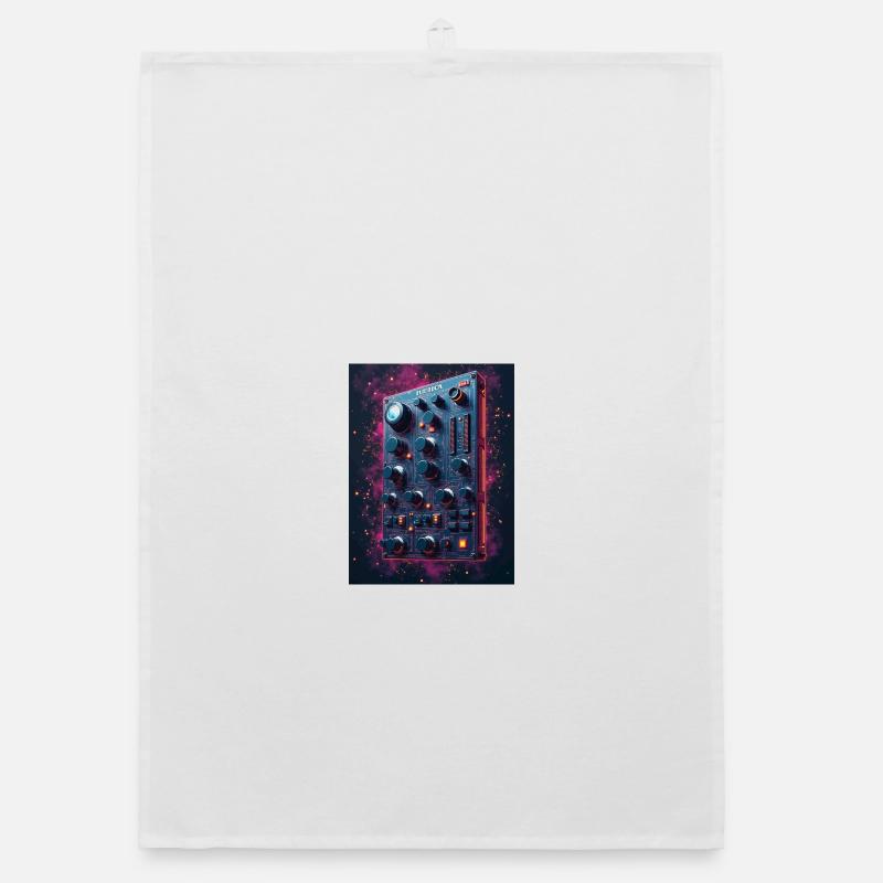 Futuristic synthesizer in space design Organic dish towel
