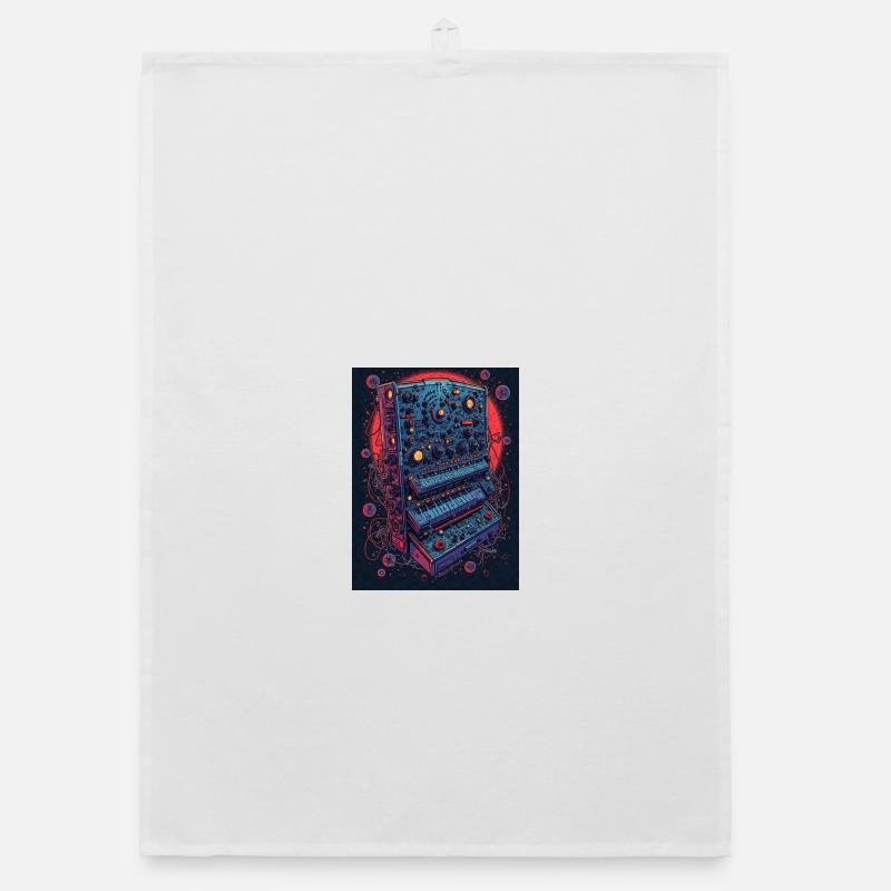 Futuristic electronic music device Organic dish towel