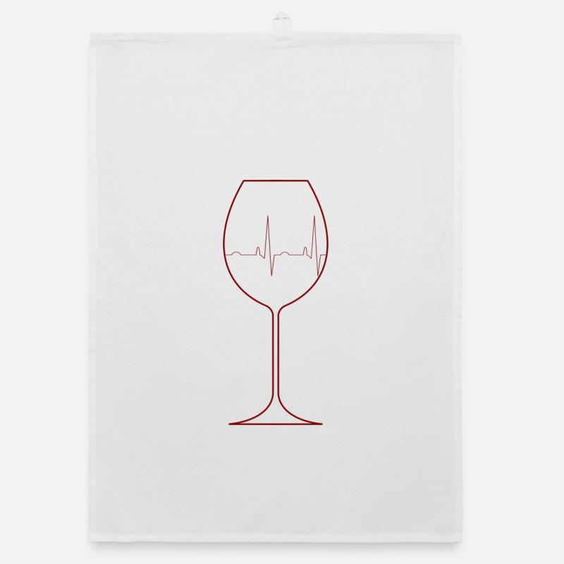 Weinglas mit Puls Organic Geschirrtuch