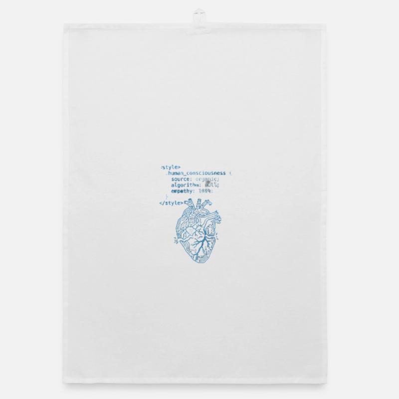 Programmer Heart CSS Code - Tech & Empathy Art Organic dish towel