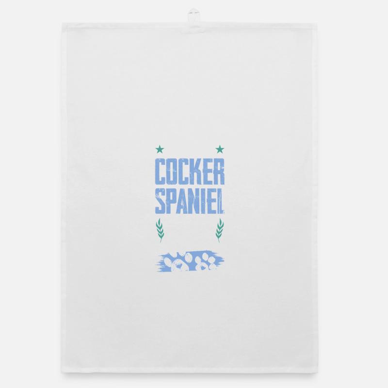 cocker spaniel hunde papa Organic Geschirrtuch