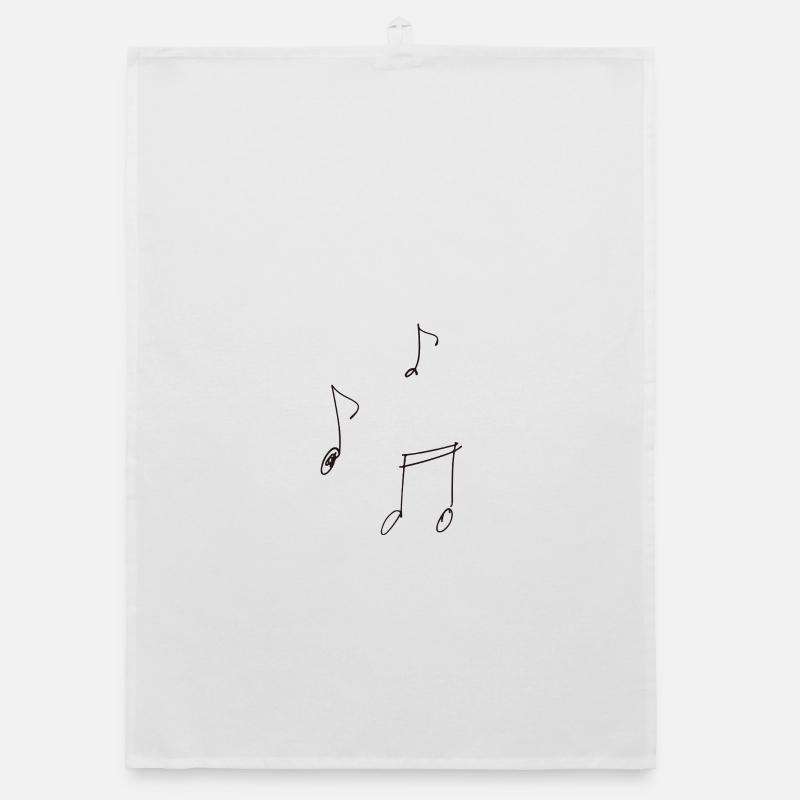 Notes de musique – Minimaliste, à main levée, écriture manuscrite Torchon bio