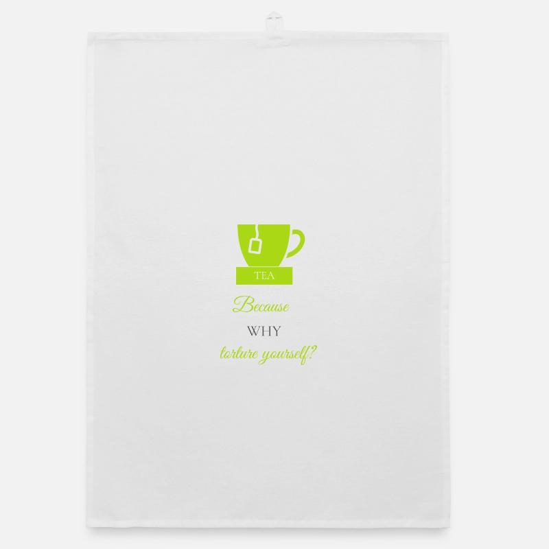 TEA-RIFFIC (Limette + Grau) Organic Geschirrtuch