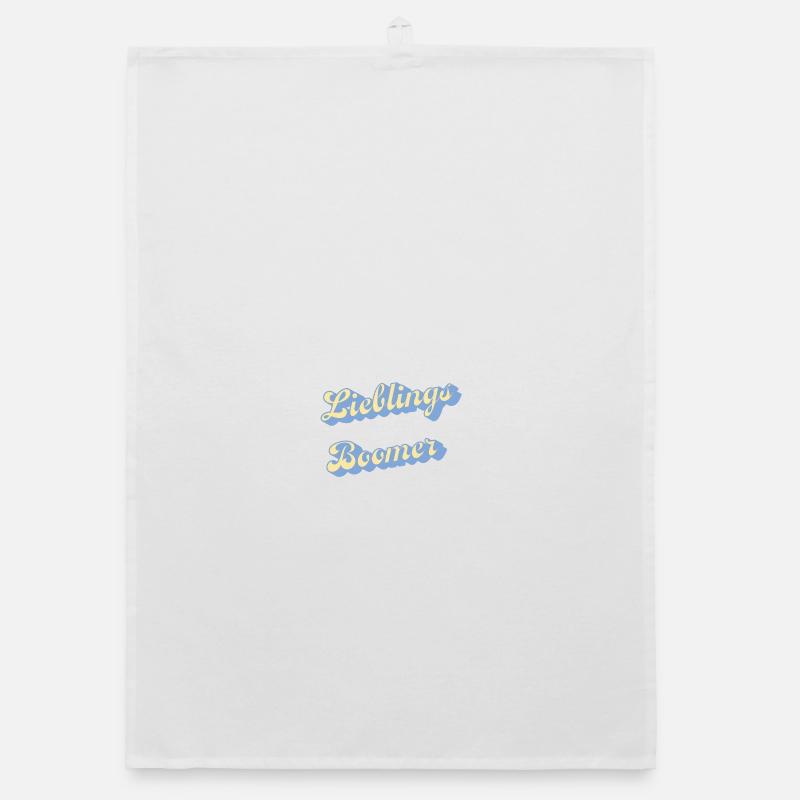 Favorite Boomer Retro Script Organic dish towel