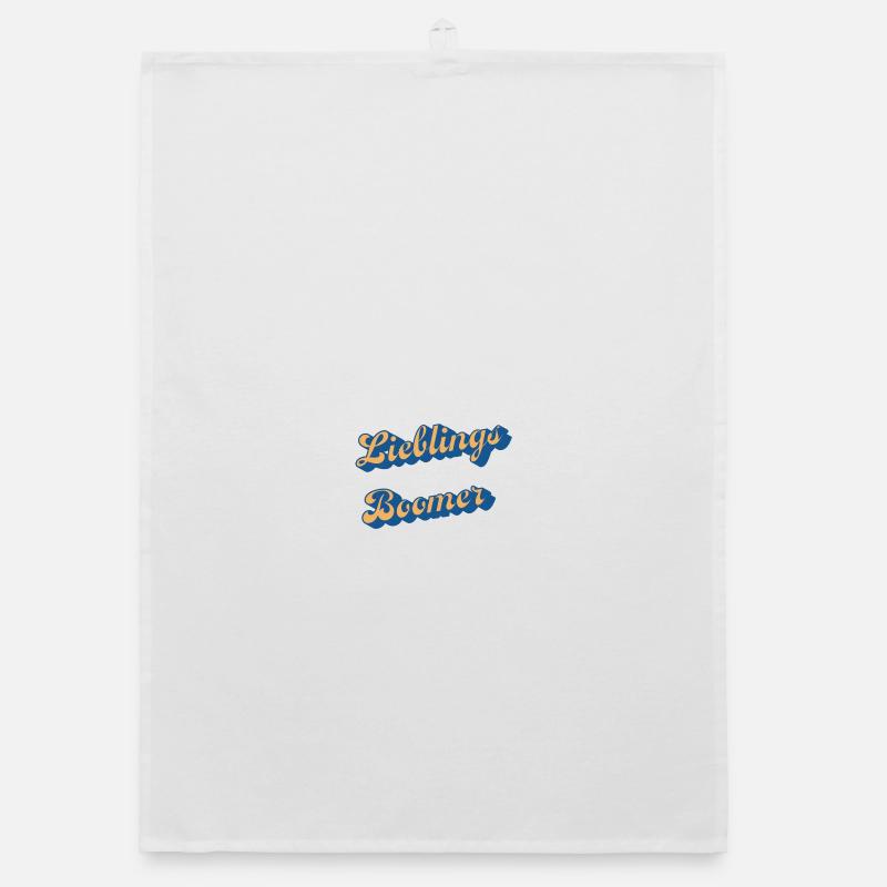 Liebings Boomer Script Logo - Organic Geschirrtuch - Weiß