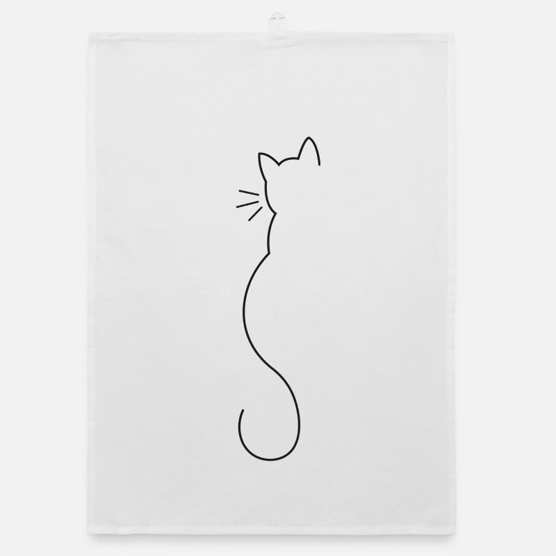 Silhouette de chats Torchon bio