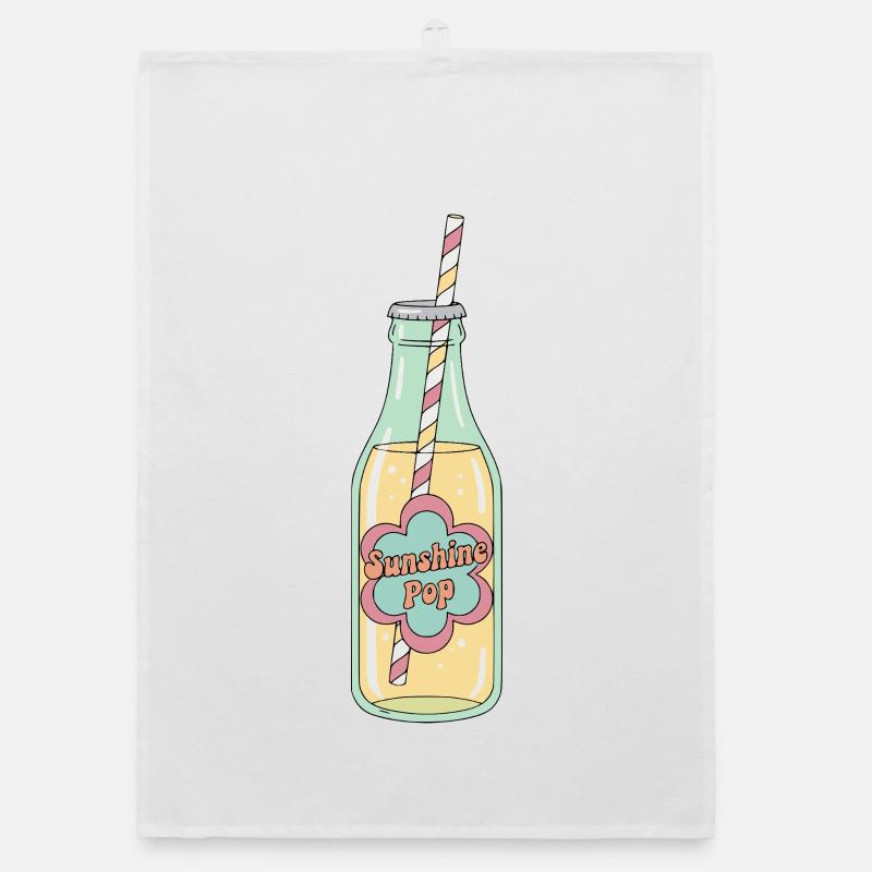Esthétique de la bouteille de soda rétro Sunshine Pop Torchon bio