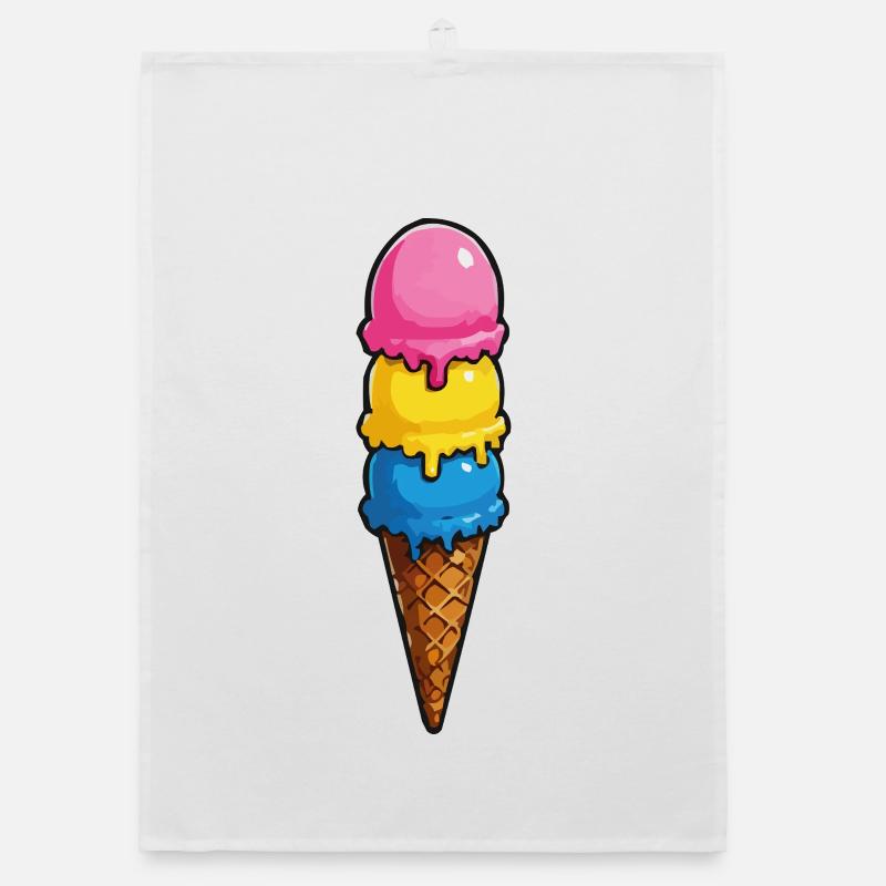 Pyramide de glace à trois couleurs Torchon bio