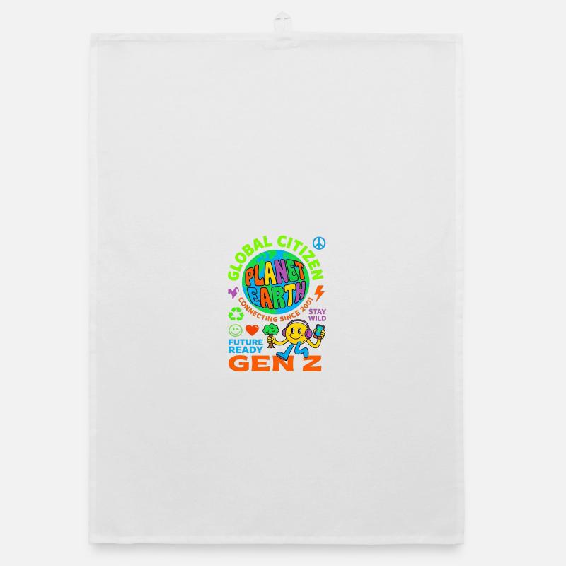 Global Citizen Planet Earth Gen Z Organic Geschirrtuch