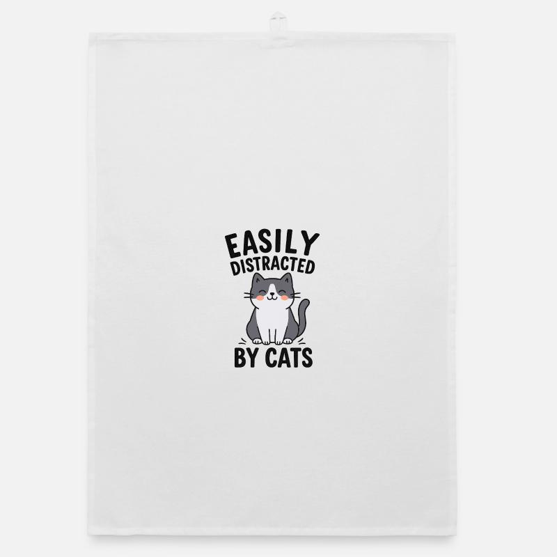 Humorous Cat Theme Design Organic dish towel