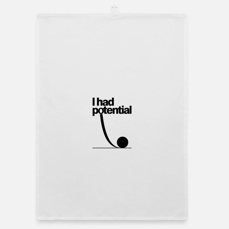 I Had Potential: Potential Graphics Math Gag Organic dish towel