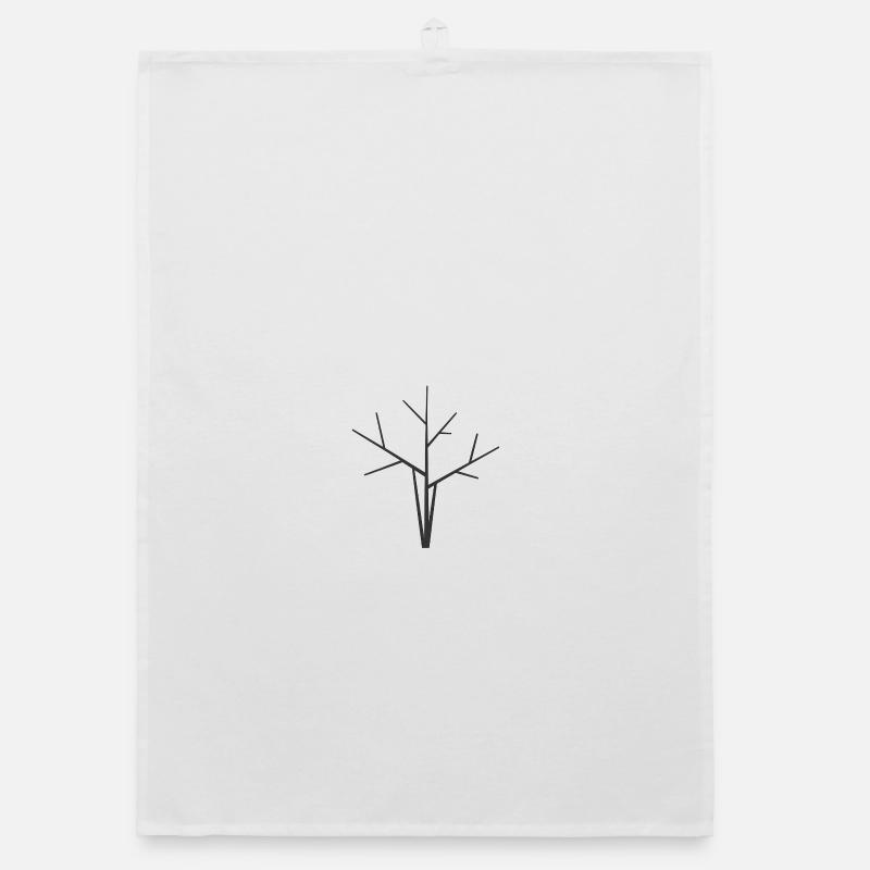 Tree abstract Organic dish towel