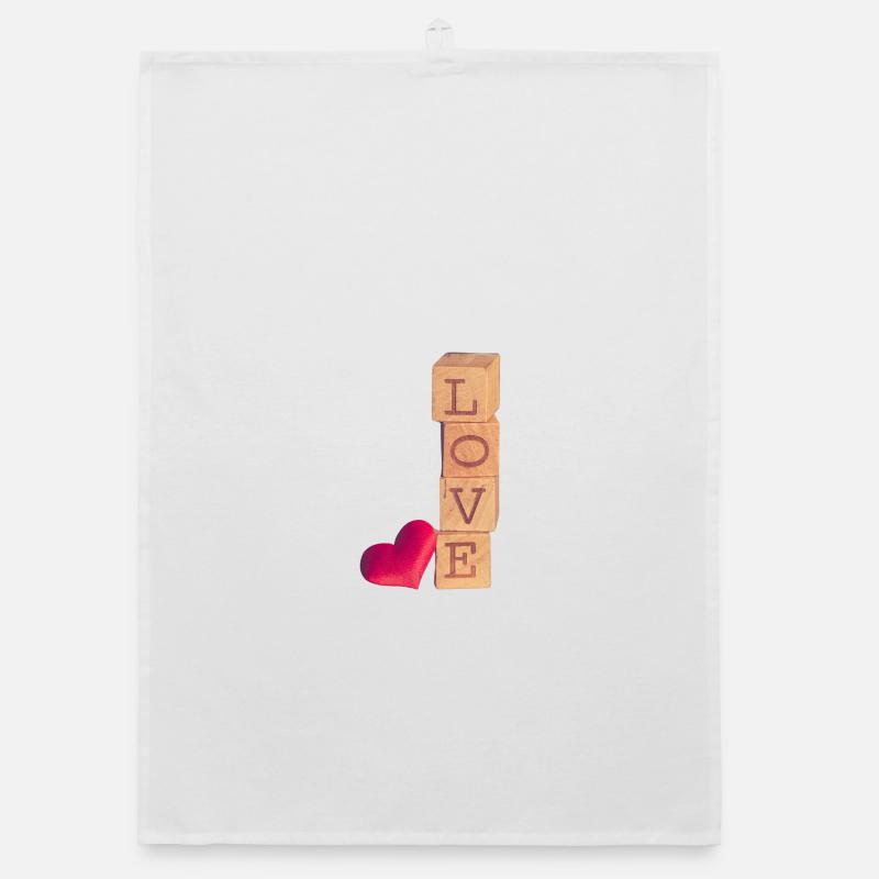 Liebe Valentinstag Organic Geschirrtuch
