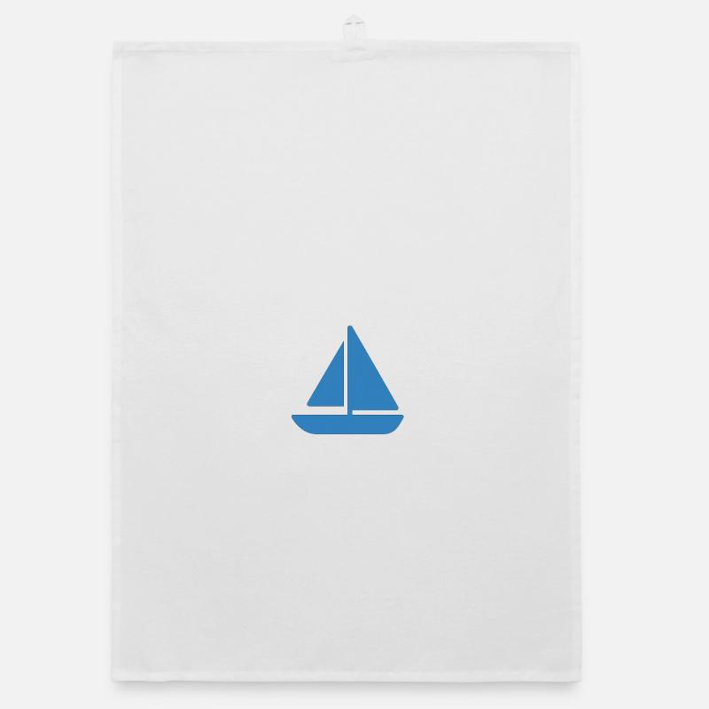Segelboot Design Organic Geschirrtuch