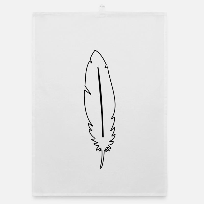 Feder Leichtigkeit Symbol Organic Geschirrtuch