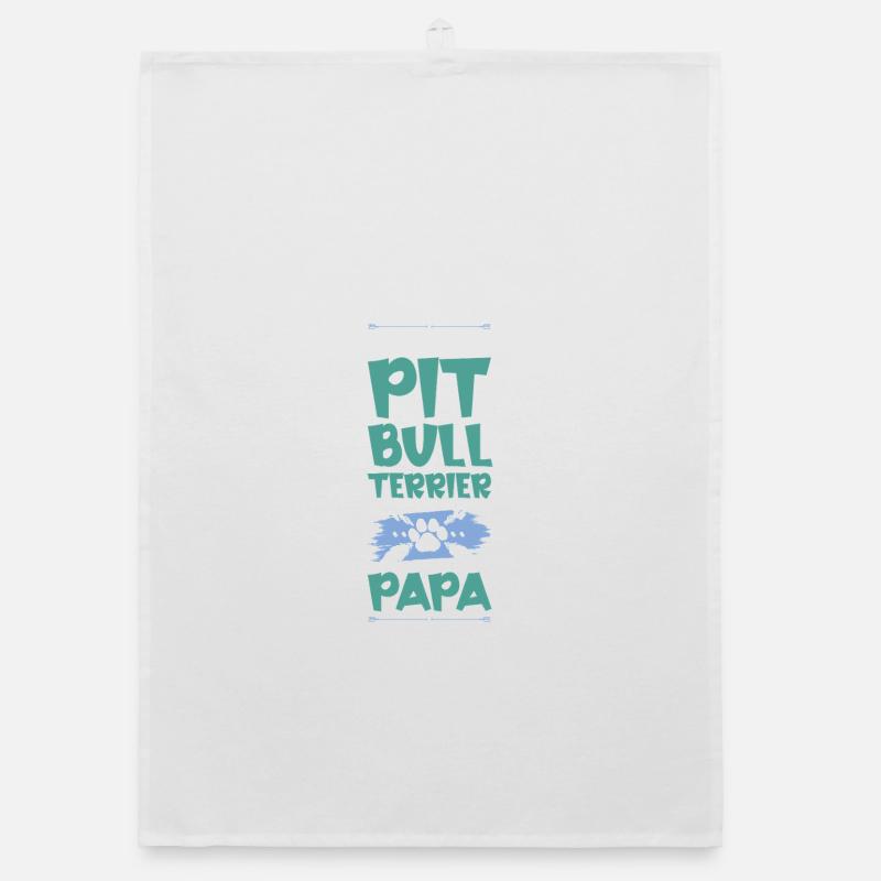 pit dog dad Organic dish towel