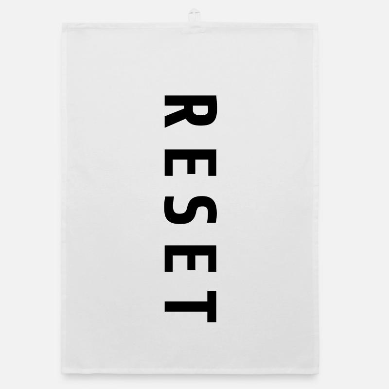 Reset Lettering New Beginning Gift Organic dish towel